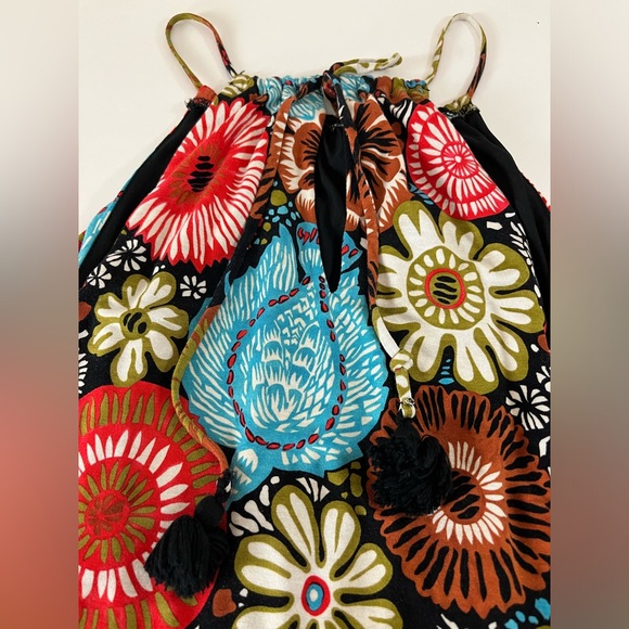 LOFT Beach Bohemian Tiered Halter Neck Dress Size Large - Picture 8 of 11